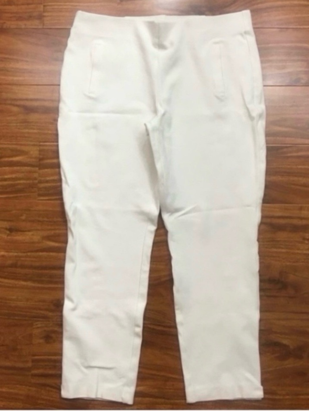 Chico’s Womens Classic Off White High Waist Ankle Legging Pants Size 10 Coastal